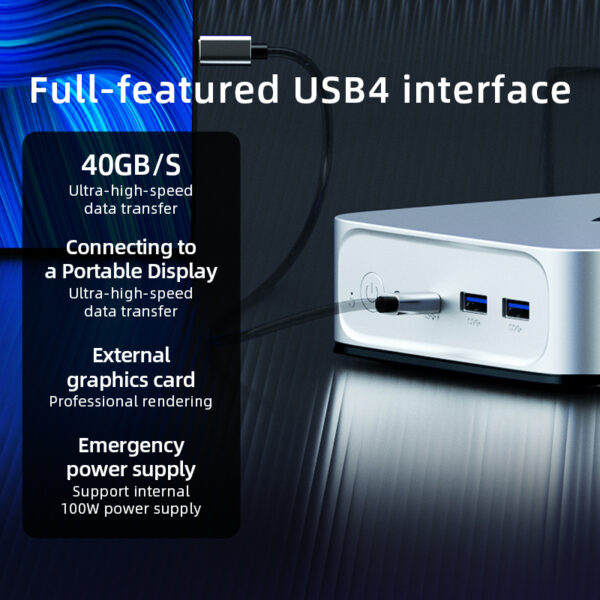 Machenike Mini PC AMD Ryzen7 7735HS Ryzen5 6600H 16G DDR5 RAM 512G SSD PCIE4.0 WiFi6 2023 - Image 3