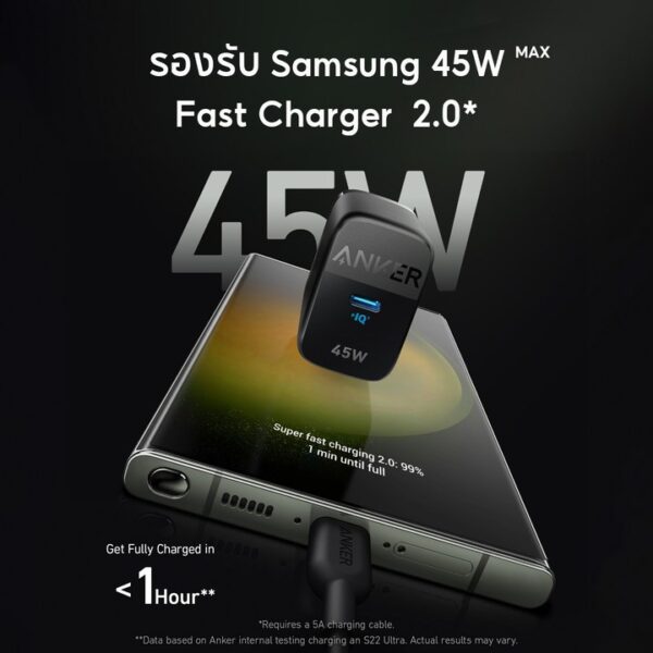 Anker 313 Charger 45W GaN 312 Charger (Ace2, 25W) สำหรับ Samsung Galaxy - Image 4