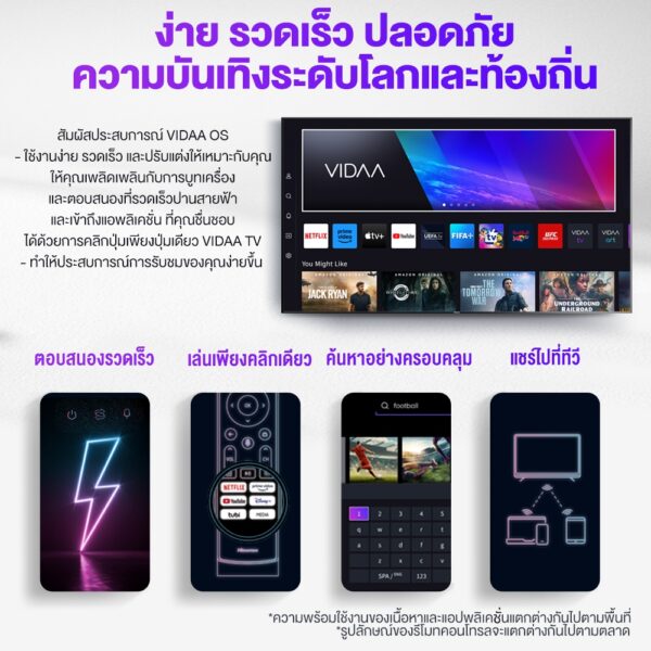Hisense TV รุ่น E6K ขนาด 55",65" 4K Ultra HD Smart TV Voice Control WIFI Build in Netflix /HDR/Dolby - Image 3