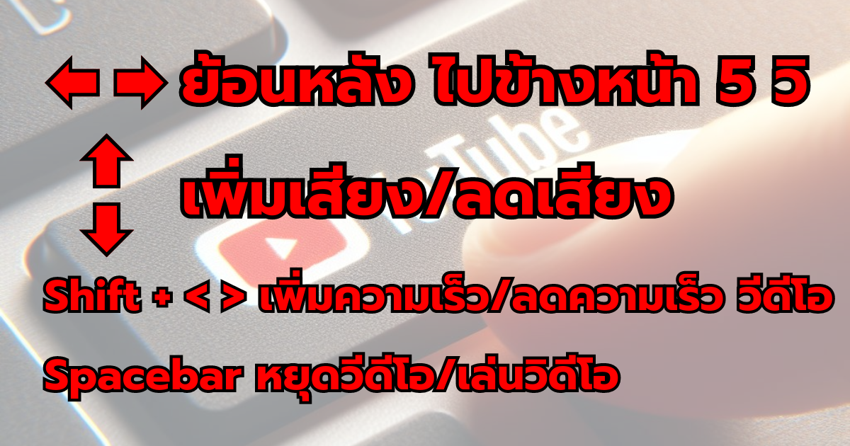 ปุ่มลัดยูทูป