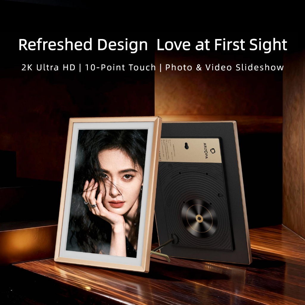ARZOPA D14Pro กรอบรูปดิจิตอล 14 นิ้ว 2K WiFi หน้าจอสัมผัส หมุนอัตโนมัติ - Image 2