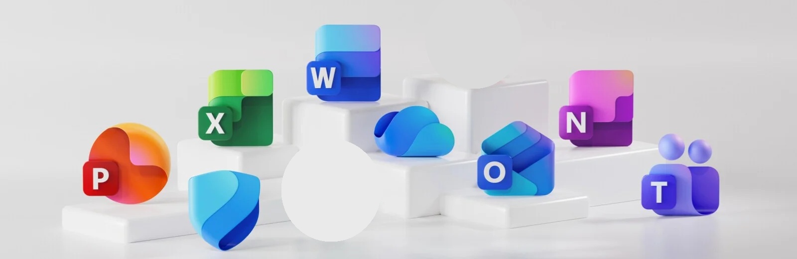 ไอคอน Microsoft 365 เวอร์ชันใหม่หลังอัปเดตเป็นเวอร์ชันล่าสุด