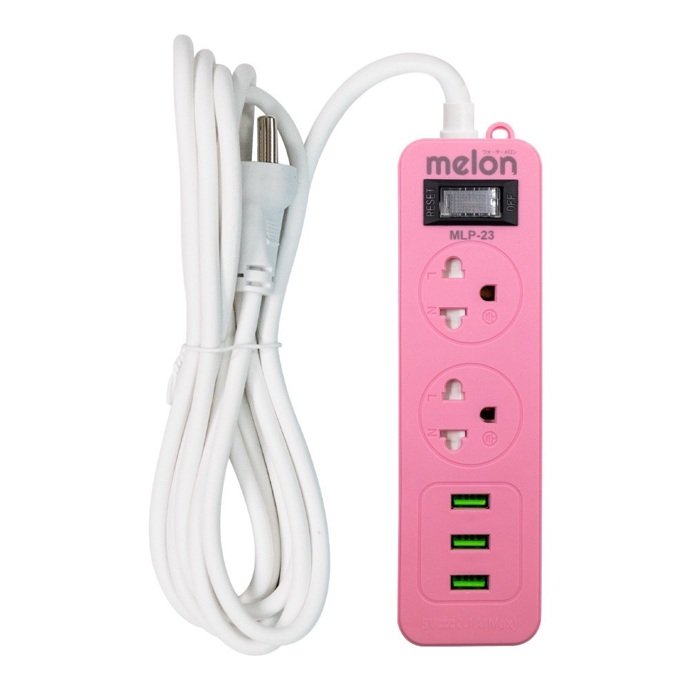 ปลั๊กไฟ Melon 2 ช่อง 1 สวิตซ์ 3 USB สายยาว 1.5 ม. - Image 4