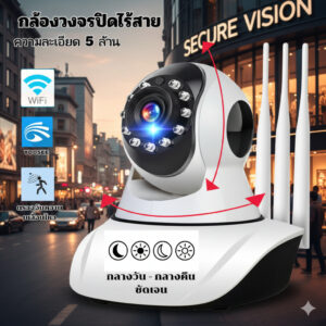 กล้องวงจรปิดไร้สาย WiFi หมุนได้ 360° พูดคุยโต้ตอบได้