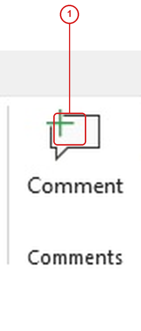 กลุ่มคำสั่ง Comments ใน Excel Ribbon แท็บ Insert มี Comment