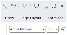 ปุ่ม Speak Cells ของจริงหลังเพิ่มเข้า Quick Access Toolbar ใน Excel