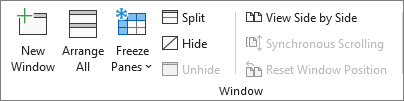 ปุ่ม View Side by Side และ Synchronous Scrolling ของจริงในแท็บ View ของ Excel
