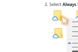 คลิกขวาโฟลเดอร์ OneDrive เลือก Always keep on this device
