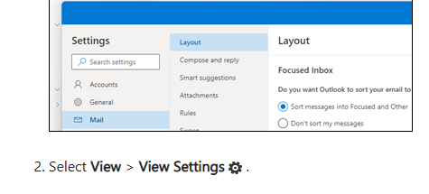 หน้าตั้งค่า Layout > Focused Inbox เลือก Sort messages into Focused and Other ใน Outlook” /></p>
<h2>Outlook แยกอีเมลยังไง</h2>
<p>Outlook ใช้ปัญญาประดิษฐ์วิเคราะห์พฤติกรรมการอ่านอีเมลของเรา เช่น อีเมลจากใครที่เปิดอ่านบ่อย ตอบกลับบ่อย จะถูกจัดเป็น Focused โดยอัตโนมัติ ส่วนอีเมลที่ไม่ค่อยได้เปิดอ่าน เช่น จดหมายข่าว โปรโมชัน จะถูกจัดไปที่ Other ยิ่งใช้งานนานเท่าไหร่ ความแม่นยำในการแยกก็จะยิ่งดีขึ้นตามพฤติกรรมจริงของเรา</p>
<h2>ย้ายอีเมลข้ามแท็บด้วยตัวเอง</h2>
<p>ถ้า Outlook จัดอีเมลผิดที่ สามารถแก้ไขให้ตรงกับที่ต้องการได้ทันที:</p>
<ul>
<li>คลิกขวาที่อีเมล เลือก <strong>Move to Other</strong> หรือ <strong>Move to Focused</strong> ตามที่ต้องการ</li>
<li>ระบบจะจดจำพฤติกรรมนี้ไว้ ครั้งต่อไปอีเมลจากผู้ส่งคนเดิมจะถูกจัดเข้าแท็บที่เลือกไว้โดยอัตโนมัติ</li>
</ul>
<h2>ปิด Focused Inbox ถ้าไม่ต้องการใช้</h2>
<p>หากรู้สึกว่าฟีเจอร์นี้ไม่เหมาะกับรูปแบบการใช้อีเมลของตัวเอง ปิดได้โดยไปที่แท็บ <strong>View</strong> แล้วคลิก <strong>Show Focused Inbox</strong> อีกครั้งเพื่อยกเลิก กล่องจดหมายจะกลับมารวมเป็นรายการเดียวเหมือนเดิม</p>
<h2>สรุป</h2>
<p>Focused Inbox เหมาะกับคนที่มีอีเมลเข้าเยอะและอยากโฟกัสอีเมลสำคัญก่อน ใช้ร่วมกับ <a href=
