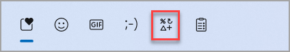 แท็บ Symbols ในแผง Emoji Panel บน Windows 11