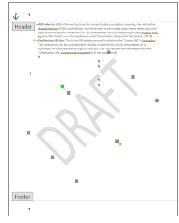 ตัวอย่าง Watermark คำว่า DRAFT วางแนวทแยงจางๆ บนหน้าเอกสาร Word