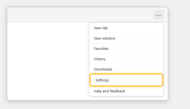 เมนู Edge มุมขวาบน เลือก Settings
