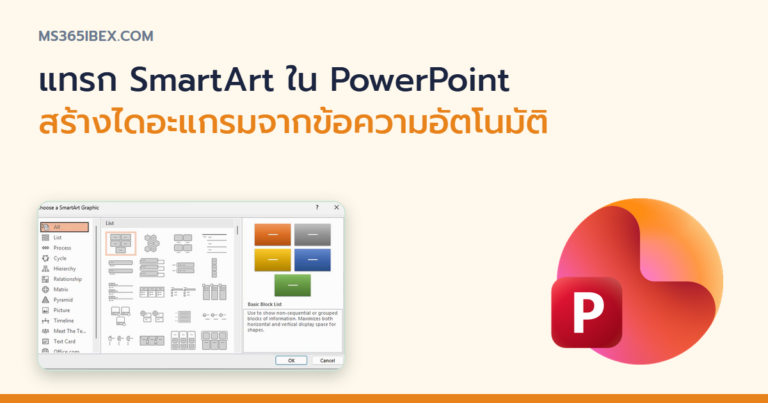 ปกบทความ แทรก SmartArt ใน PowerPoint สร้างไดอะแกรมจากข้อความอัตโนมัติ